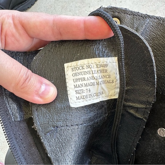 Xelement X29409Black 'Fury' 12-Inch Lace-Up Motorcycle Boots Women’s Size 7.5 - Picture 6 of 13